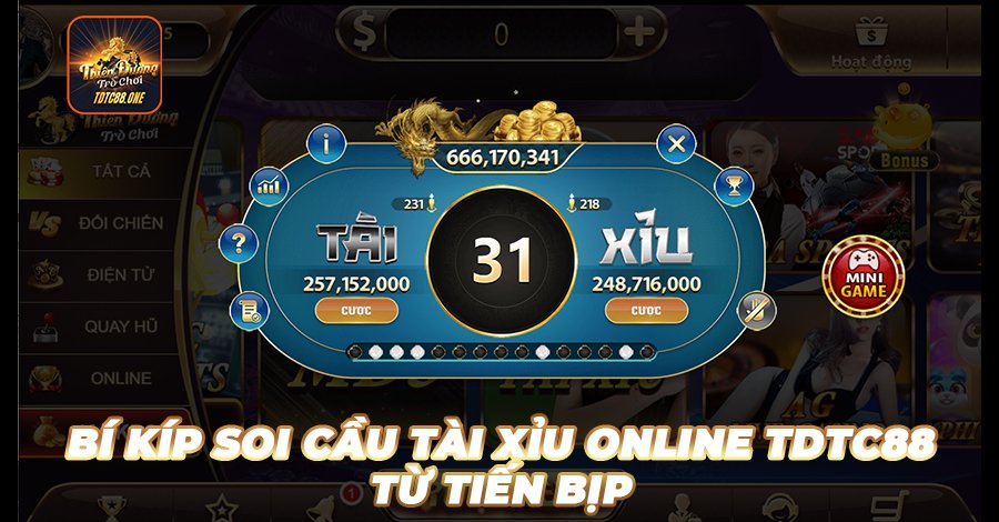 Lé lộ bí kíp soi cầu tài xỉu online TDTC88 từ Tiến Bịp